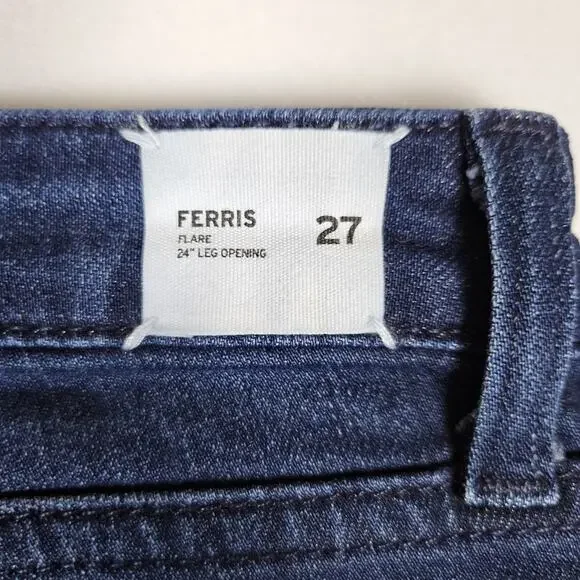 Hudson Ferris Flare Jeans Womens Dark Wash Stretch Denim Flap Pocket Low Rise 27 - Picture 14 of 16